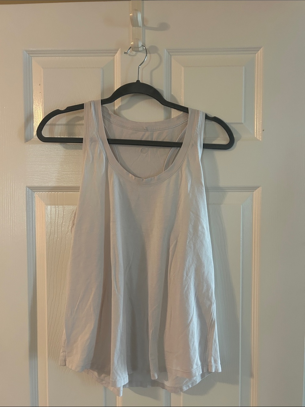 Lululemon White Scoop Neck Flow Tank Top